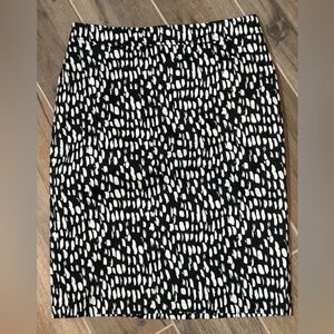 Ann Taylor Black and White Pencil Skirt